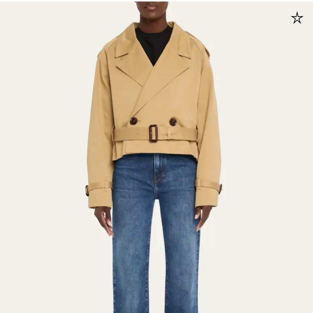 FRAME The Swing Trench Jacket in Desert Tan - Picture 5 of 16